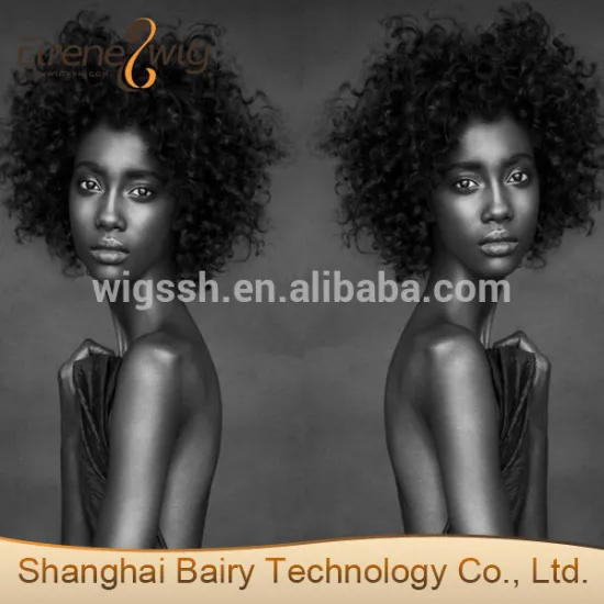 Eirene 2016 Women Loves Afro Kinky Curl,Indian Human Hair Lace Front Wig,Human hair Bob wigs