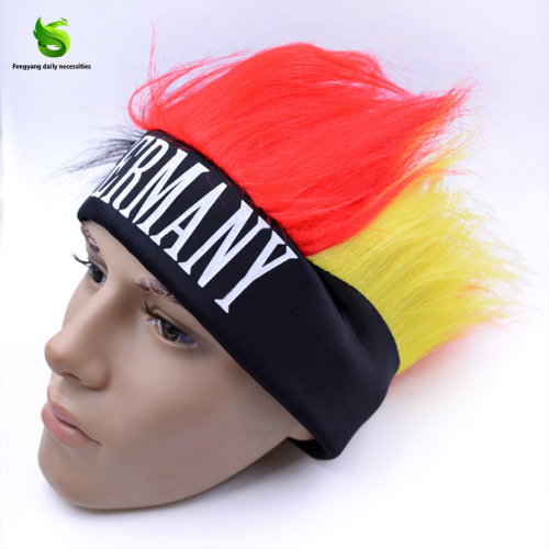 German Team Fan Wig with Multi-Color Design