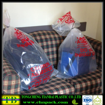 clear disposable asbestos plastic bag