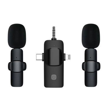 2024 New Vlogging Kit: Mini Portable Lapel Mic for Live Streaming - 3-in-1 Wireless Clip Lavalier Microphone