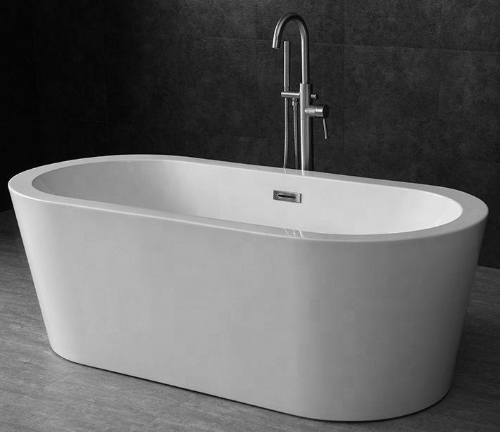 60 Inch Freestanding Soaking Tub Simple Bathroom Hot Tub Soaking Bathtubs