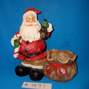 Antique Santa with Candy Holder for Christmas Decoration