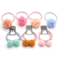 2019 Neue Produkte Baby Mädchen Kleinkinder Pom Pom Blume Haargummis Pastell Farbe Elastisches Haarband Stirnband Pferdeschwanz Inhaber