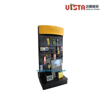 Floor Standing Metal Pegboard Hardware Display Racks