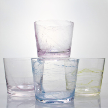 Glass Tea Light Crystal Colored Cloud Candle Holder