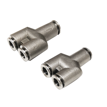 CAMOZZI Factory Outlet Silver Y-Type Tee Stainless Steel Push-In Pneumatic Fitting
