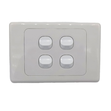 4 Gang Electric Slim Wall Switch with 40,000 Life Cycles