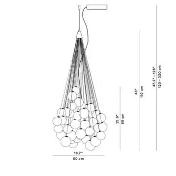 INSHINE Bulb Cluster Fixed Pendant Light