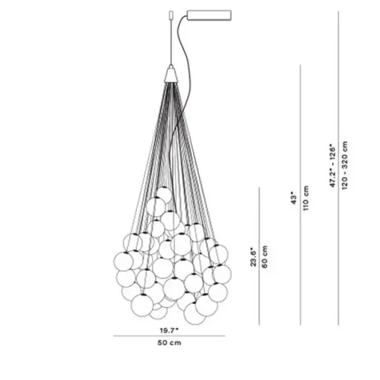 INSHINE Bulb Cluster Fixed Pendant Light