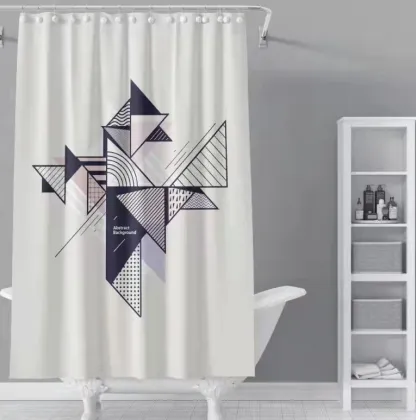 Wholesale Waterproof Polyester Bathroom Printed Shower Curtains