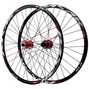 26", "27.5", "29 Inch Six Hole Disc Brake Bicycle Rim Set with Quick Release Compatibility in 100mm and 135mm Spacing - Alloy Mountain Bike Wheels