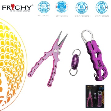 Fishing Tools Combo Aluminium Fish Lip Grip and with Aluminium Fishing Pliers and Magnetic Connector China Manufacture