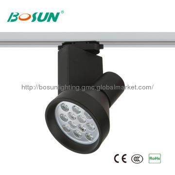 Rail d'éclairage haute puissance moderne Appearance12W en aluminium noir LED
