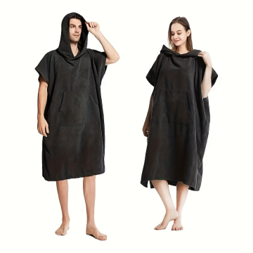 Microfiber Surf Poncho with Pockets, Hood, and Quick-Drying Towel