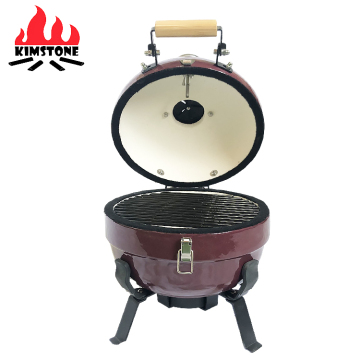 Kimstone 12 Inch Barbecue Grill - Indoor BBQ with Refractory Stone