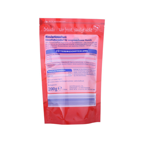 Resealable Pet Food Plastic Bag with zipper