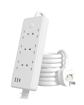 UK Extension Socket with USB and Type-C Ports - GE Universal Power Strip