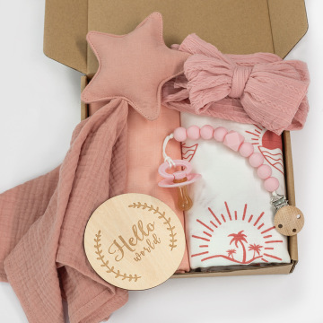Comprehensive Baby Gift Set: 6 Pieces Including Headbands, Pacifier Clips, Comforters, Milestone Cards, Monthly Blankets, and More for Newborns