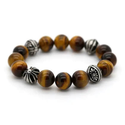 Pandora + tiger-eye pearl bracelet design
