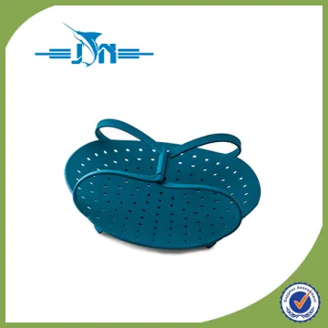Hot selling collapsible silicone pasta basket strainer with great price