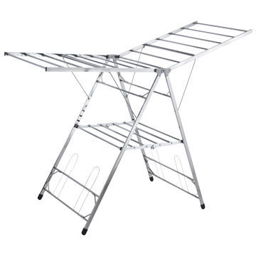 Folding Clothes Hanger, Foldable Clothes Airer, Made of Stainless Steel, Sized 1,750 x 550 x 970mm