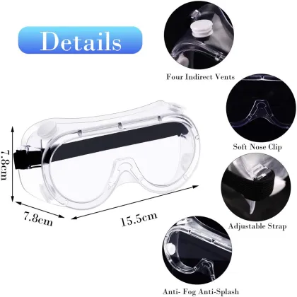 Safety Goggles Clear Adjustable Safety Glassed Goggles