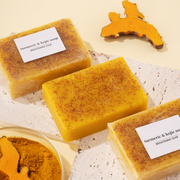 Private Label Wholesale Brightening Anti-Acne Soap with Turmeric and Kojic Acid