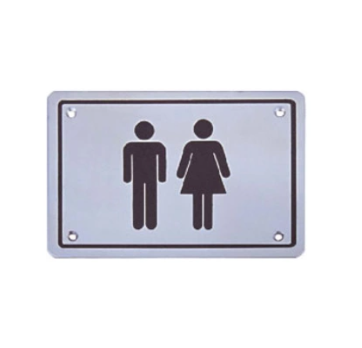 Signe de toilette minimal à la gare