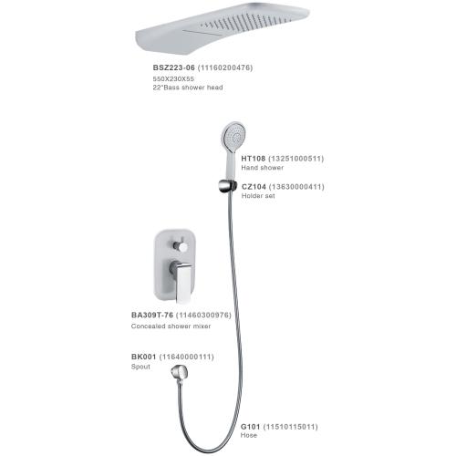 Sistema de conjunto de chuveiro duplo funcional