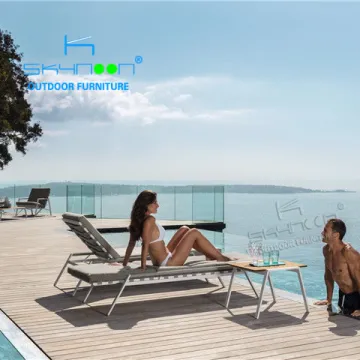 Modern Aluminium Sunlounger - Simple Designed Pool Furniture