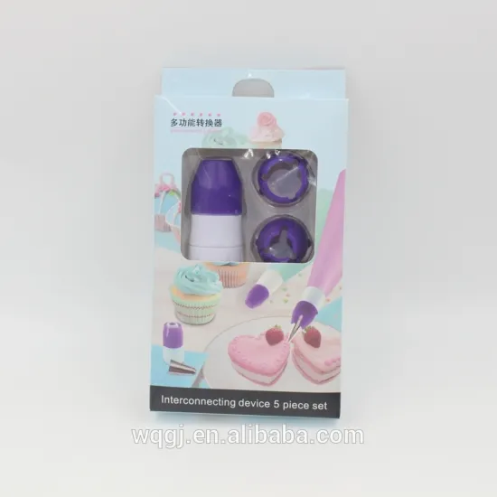 5PCS Plastic Pastry Cake Piping Mouth Converter Set Cake Decorating Tools