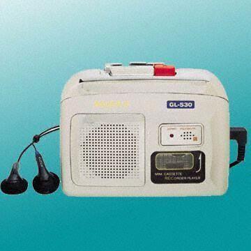 Personal Cassette Player with Internal Recorder and Built-in Speaker