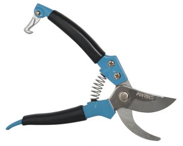Alat tangan FIXTEC 8 "4Cr13 Pemegang aloi aluminium gunting Taman