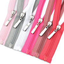 Kantong aksésori warna nilon zippers pikeun baju
