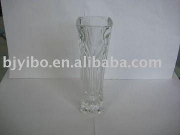 Transparent glass vase unique shape