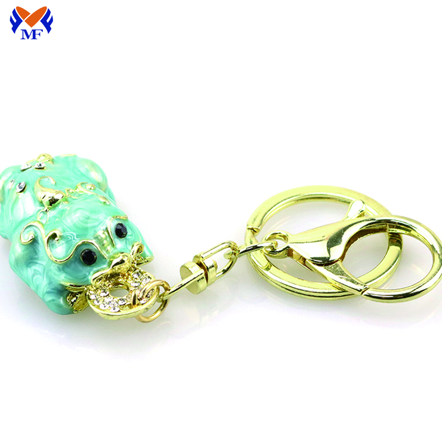 Metal custom 3d animal shaped enamel keychain