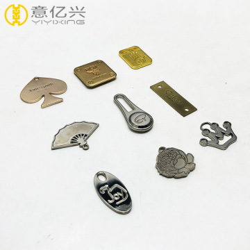 custom engraved designer metal logo plate for handbags