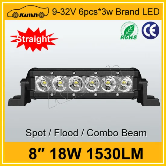 High quality tractor 18w led light bar atv 4x4