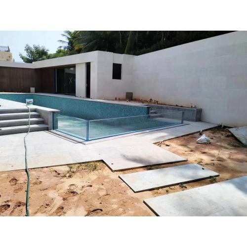 Clear thick acrylic swimming pool wall
