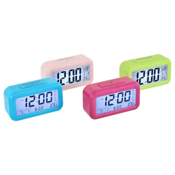 LED Digital Wall Clock with Remote Temperature Date