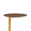 Table d'appoint en acier inoxydable en marbre de luxe