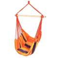 Swing de silla de hamaca de cuerda al aire libre con dos cojines