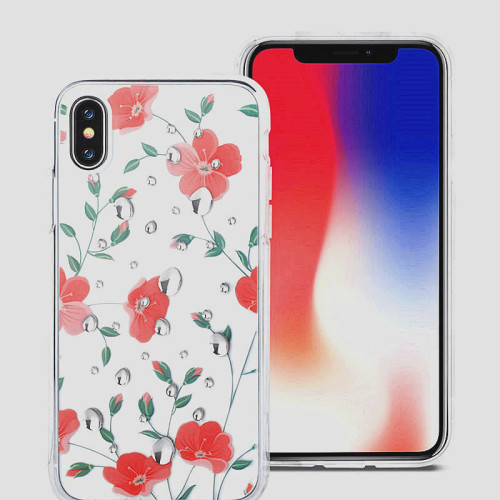 IMD TPU New design flower case for iphone x cover
