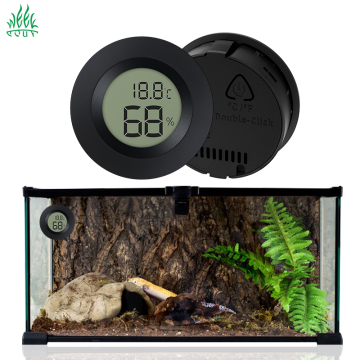 Round Mini Embedded Electronic Thermohygrometer for Pet and Indoor Acrylic Box Decoration