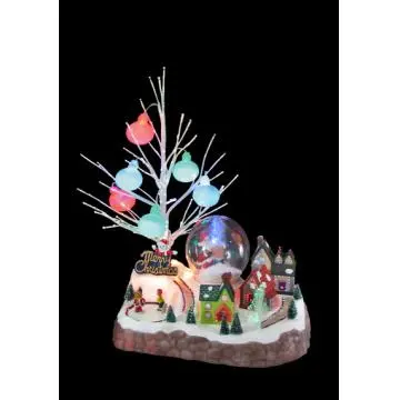 christmas tree and village