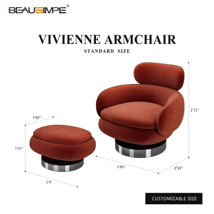 Contemporary Red Leather Lounge Chair