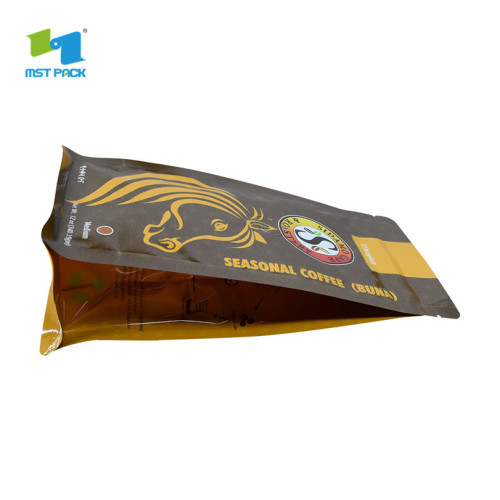 heat seal printed food grade block bottom foil pouches