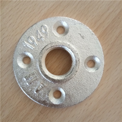 BSP cast iron pipe fitting brass floor flange