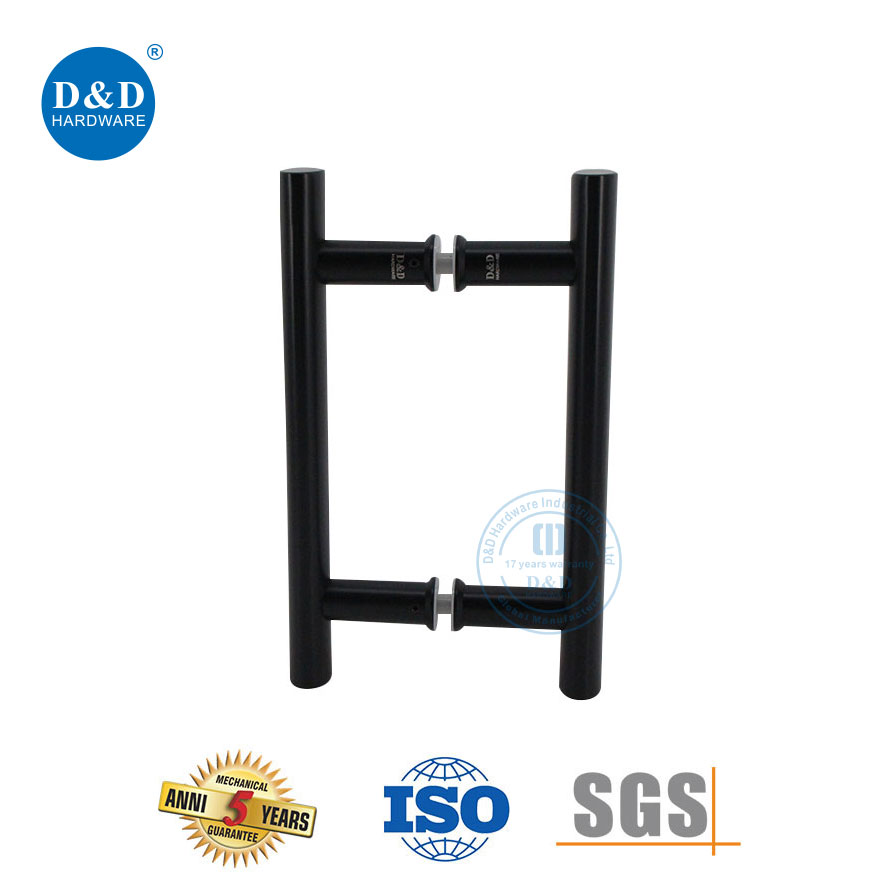 Black pull handles