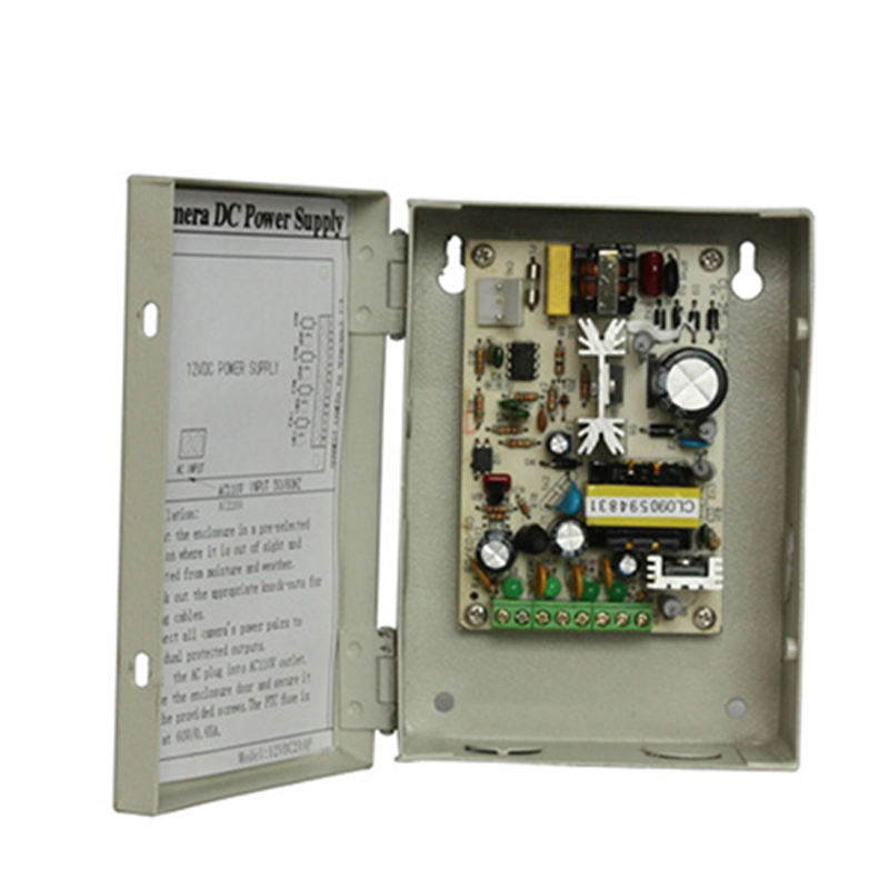 12VDC 2Amp 4 Channel CCTV Camera Power Supply Box (12VDC2A4P)